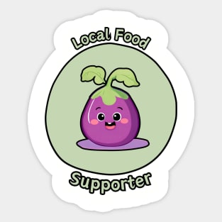 Local Food Supporter - Eggplant Sticker